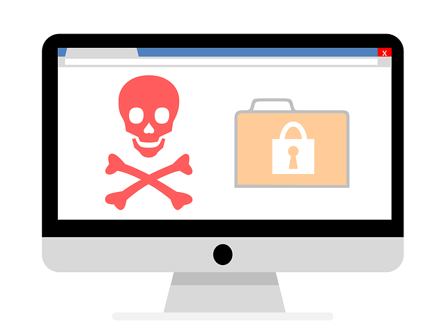 security threat image of skull and crossbones ransomware attack